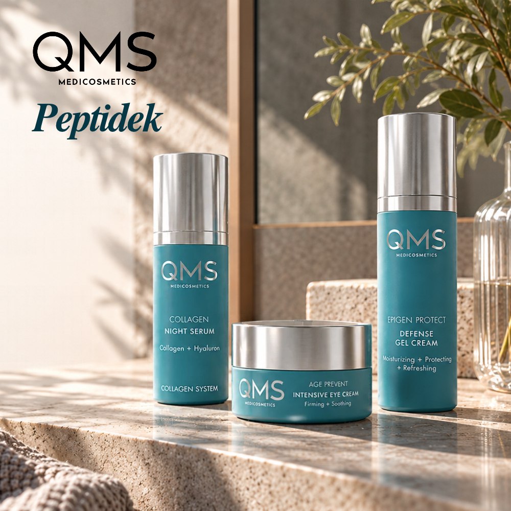 QMS Collagen Night Serum, Age Prevent Intensive Eye Cream és Epigen Protect Defense Gel Cream